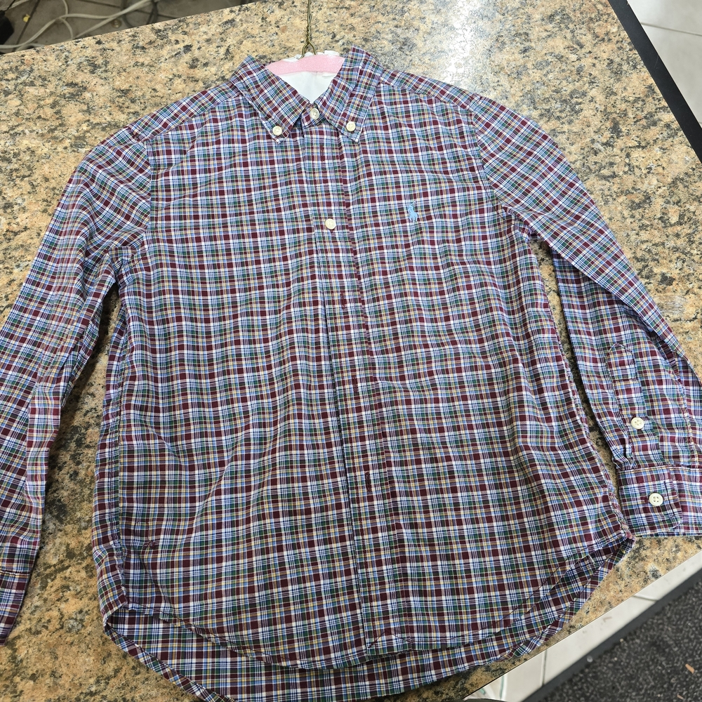 Ralph Lauren Kids Blue and Red Plaid Shirt